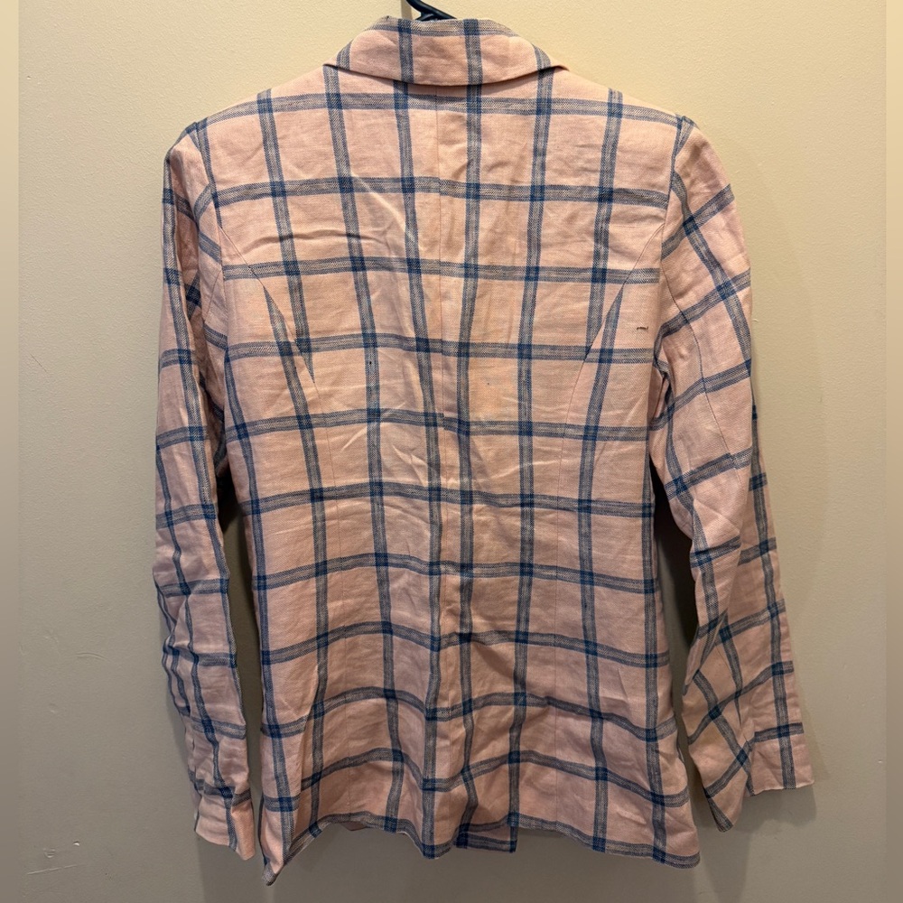 Lovers + Friends Peach Plaid Blazer - Picture 4 of 5